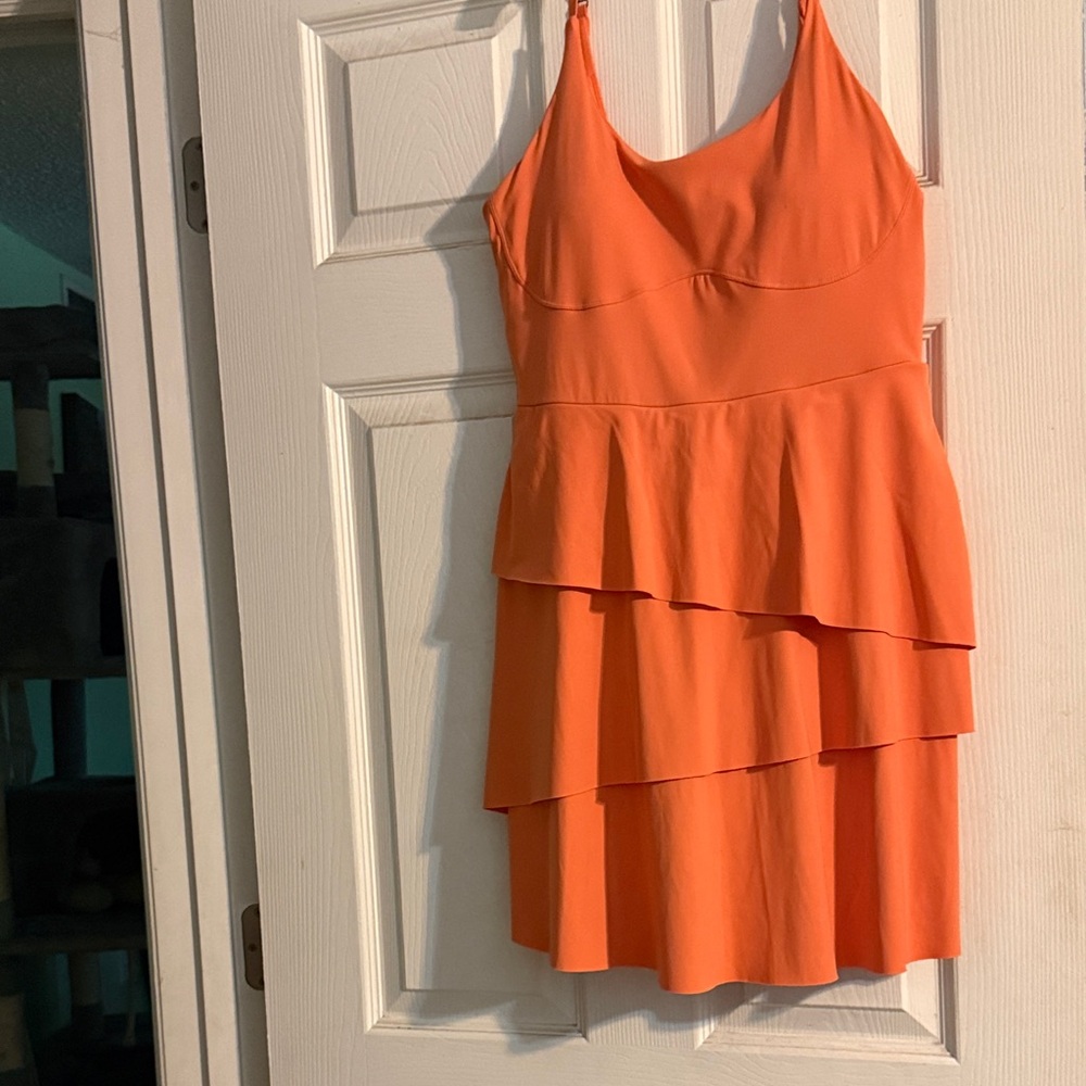 Orange Tiered Dress